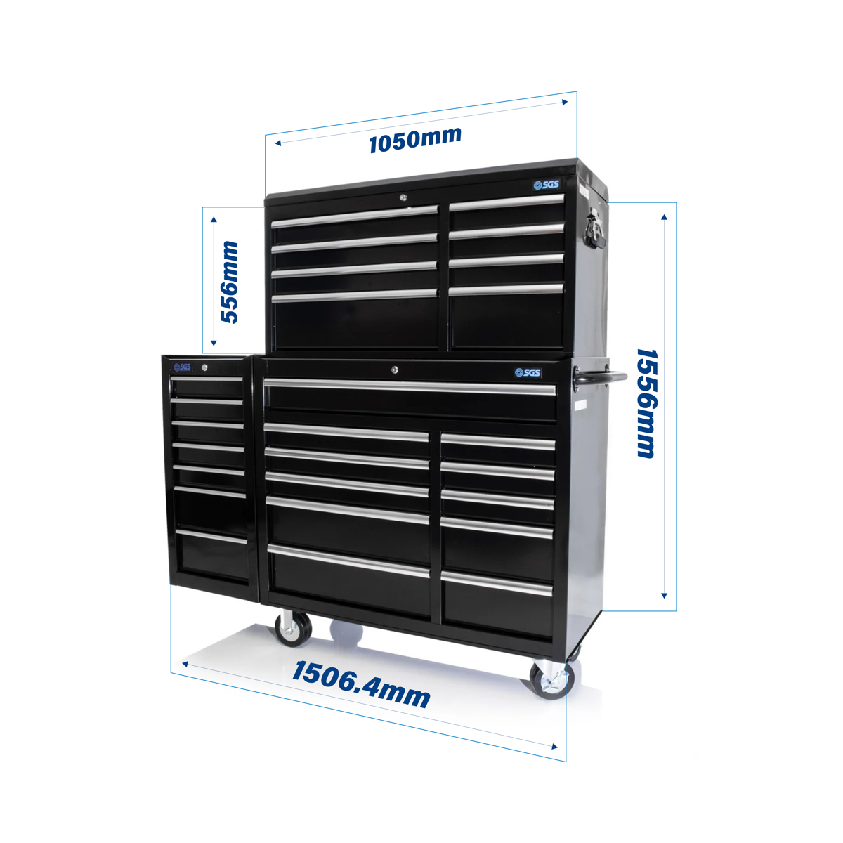 SGS 58in 26 Drawer Tool Chest Cabinet & Side Locker